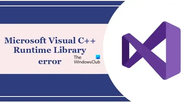 Microsoft Visual C++ 런타임 라이브러리 오류 수정