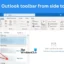 Outlook ツールバーを横から下に移動する方法