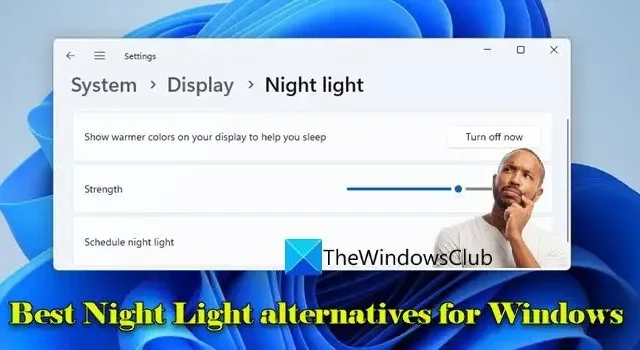 Melhores alternativas de luz noturna para Windows 11/10