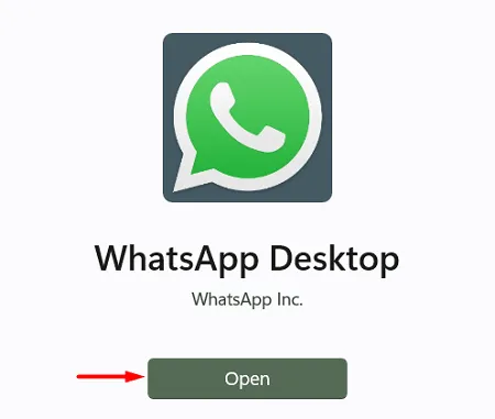 Otwórz pulpit Whatsapp