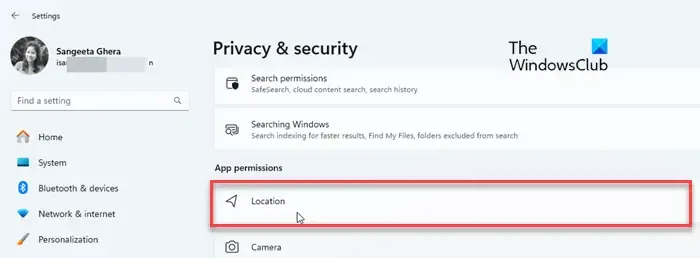 Impostazioni di privacy e sicurezza