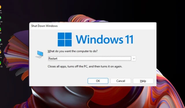 Windows 11에서 키보드를 사용하여 노트북을 다시 시작하는 방법