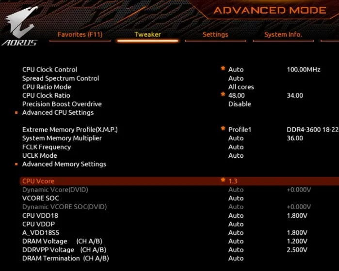 BIOS overklokt AMD CPU-spanning