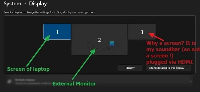 Soundbar gedetecteerd als monitorscherm op Windows-pc