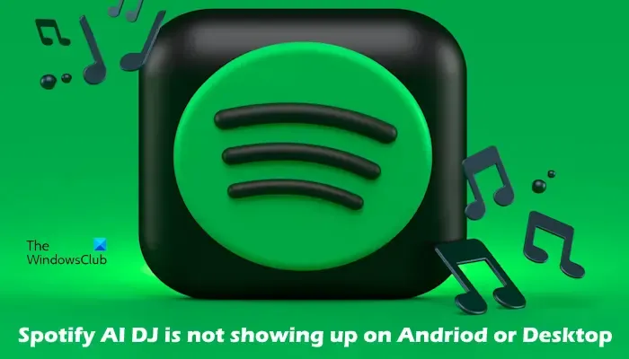 Spotify AI DJ komt niet opdagen