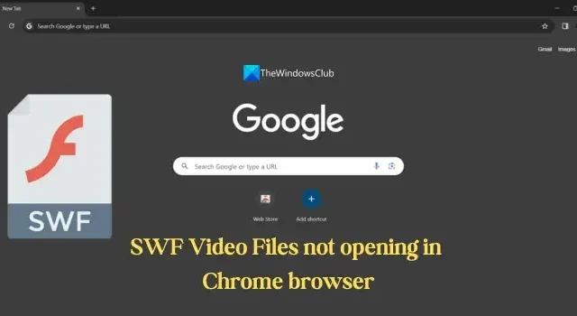 Les fichiers vidéo SWF ne s’ouvrent pas dans le navigateur Chrome