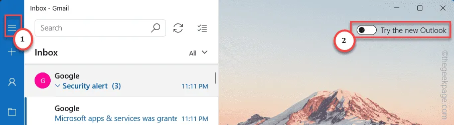 probeer de nieuwe Outlook min