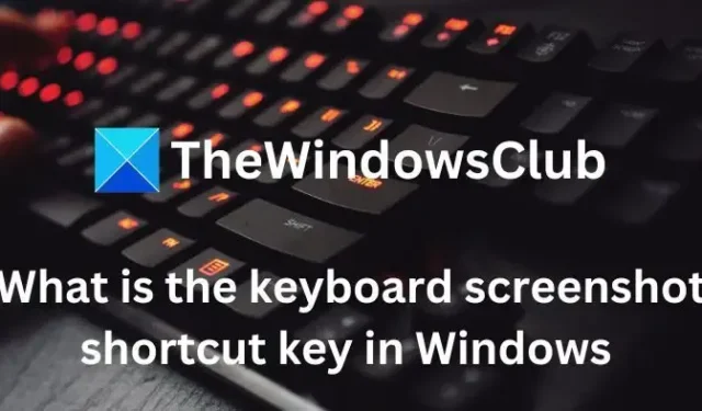 Windows 11中的鍵盤截圖快速鍵是什麼？