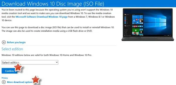 Windows 10 ISO ディスク イメージ