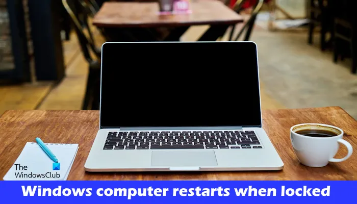 O computador Windows reinicia quando bloqueado