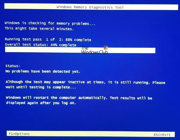 Strumento di diagnostica della memoria di Windows