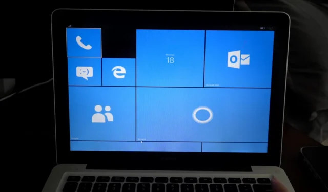 Windows Phone が再び起動しますが、MacBook 上では
