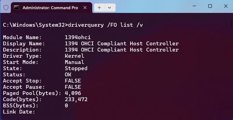 Windows ターミナルのコマンド プロンプト モードで表示される Ubuntu のカラー スキーム。 [デフォルトのスキーム]