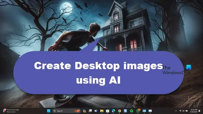 Erstellen Sie mithilfe von KI einen Desktop-Hintergrund