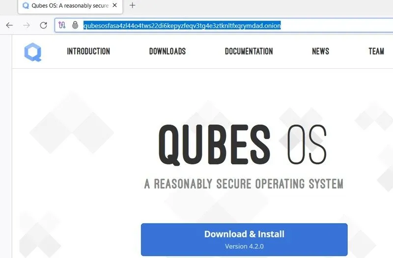 Qubes Besturingssysteem op het dark web.