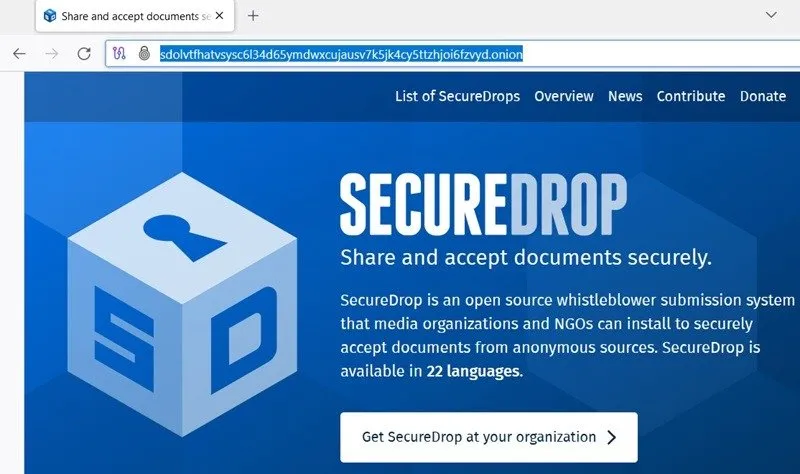 SecureDrop to najlepsza witryna dla sygnalistów dla dziennikarzy.