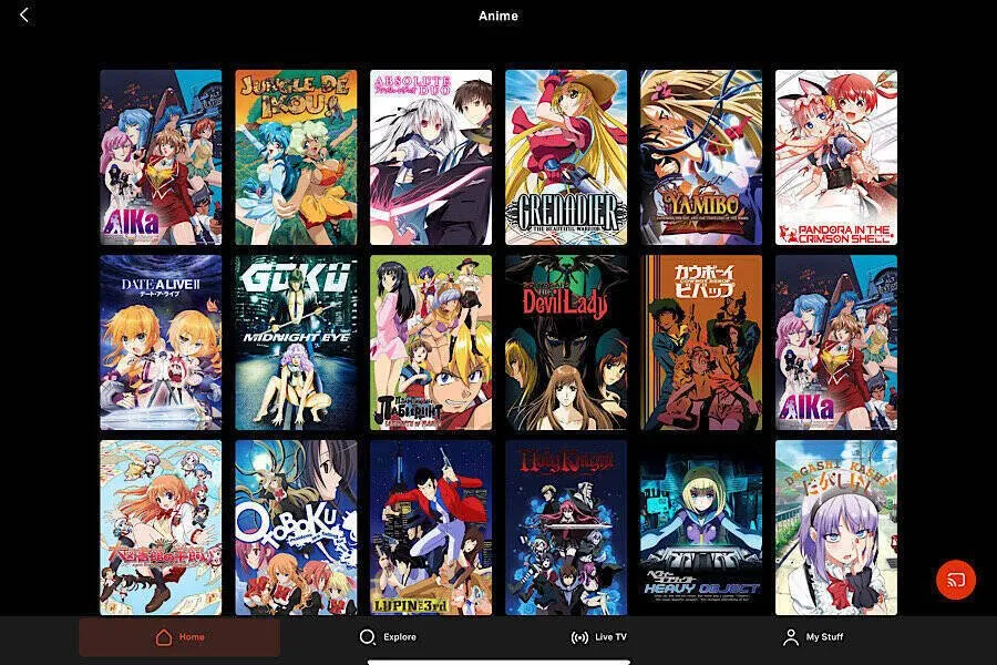 Melhores aplicativos de streaming para assistir anime Tubi grátis
