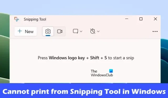 Impossible d’imprimer à partir de l’outil Snipping sous Windows 11/10