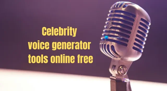 Ferramentas online gratuitas de IA para gerador de voz de celebridades