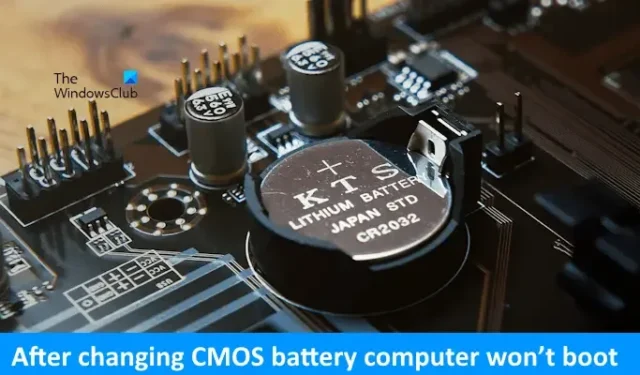 Dopo aver sostituito la batteria CMOS, il computer non si avvia