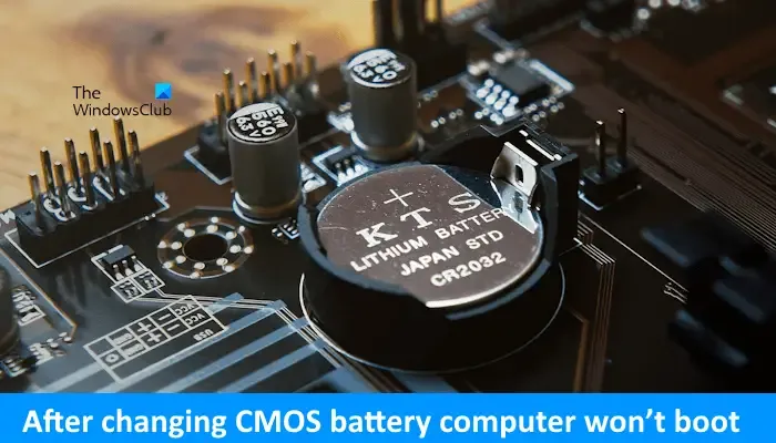 trocando a bateria do CMOS O computador não inicializa