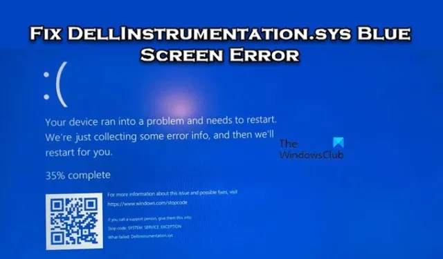 Solucionar el error de pantalla azul Dellinstrumentation.sys