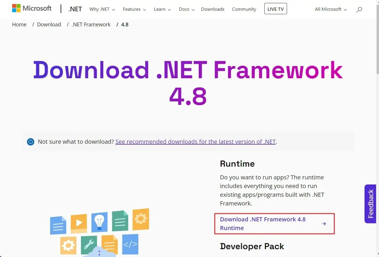 Baixe o NET Framework