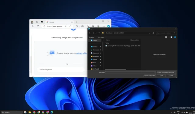 Microsoft Edge 在 Windows 11 和 Windows 10 上支援“從行動裝置上傳”