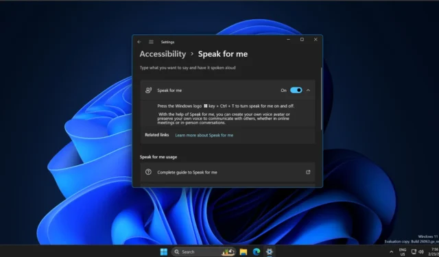 Prática com o recurso secreto “Fale por mim” do Windows 11 24H2