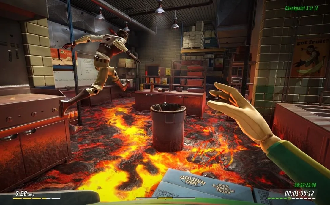 Screenshot des Hot Lava-Spiels