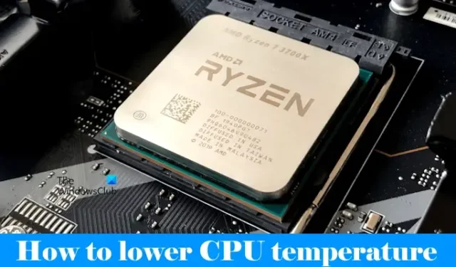 컴퓨터의 CPU 온도를 낮추는 방법