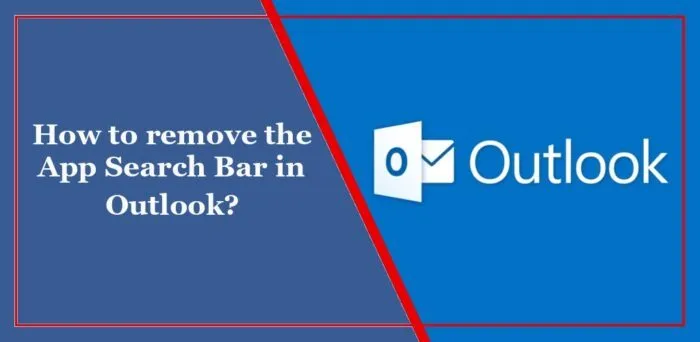 come rimuovere la barra di ricerca dell'app in Outlook