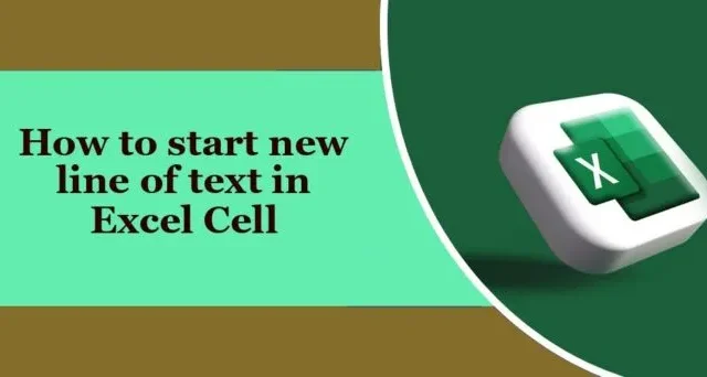Cómo iniciar una nueva línea de texto en una celda de Excel