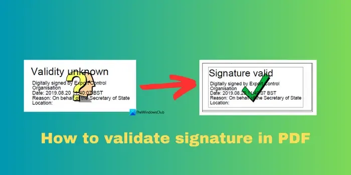 Hoe handtekening in PDF te valideren