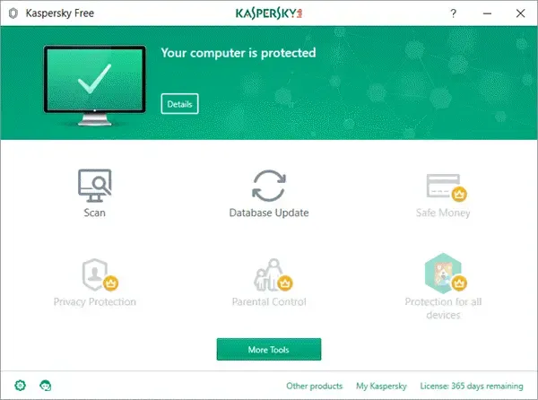 Kaspersky antivirus gratuito per Windows