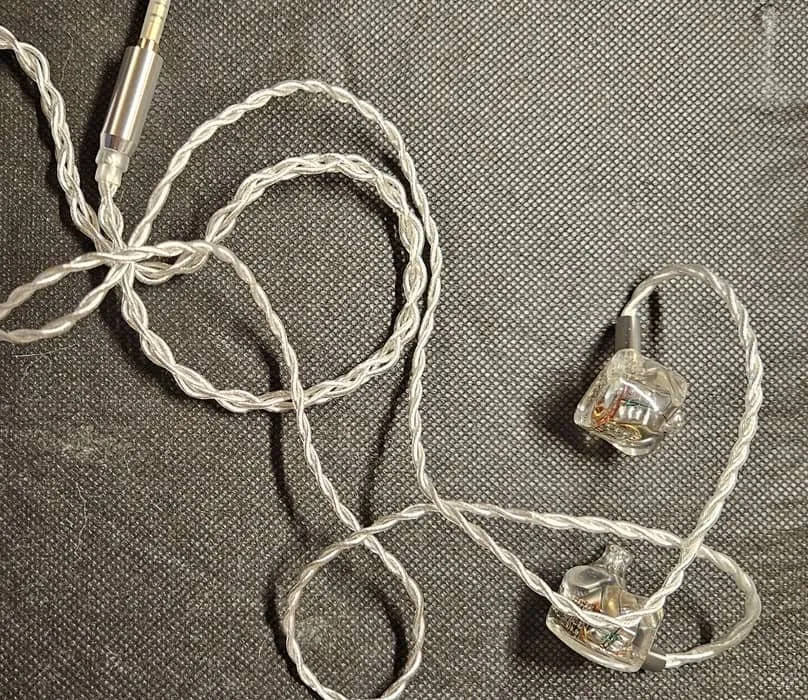 Am Kabel befestigte Kiwi-Ohren liegen auf einer Matte
