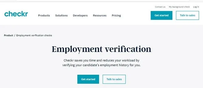 Effectuer des vérifications de vérification d'emploi sur Checkr.