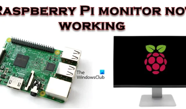 Le moniteur Raspberry Pi ne fonctionne pas ; Aucun affichage après le démarrage