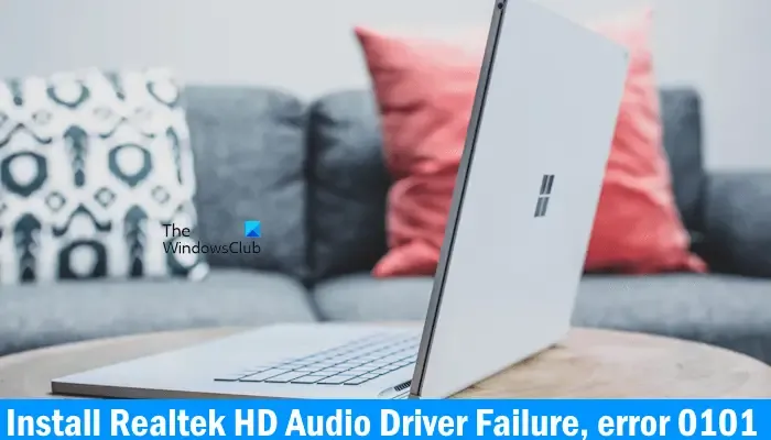 Erro de driver de áudio Realtek HD 0101