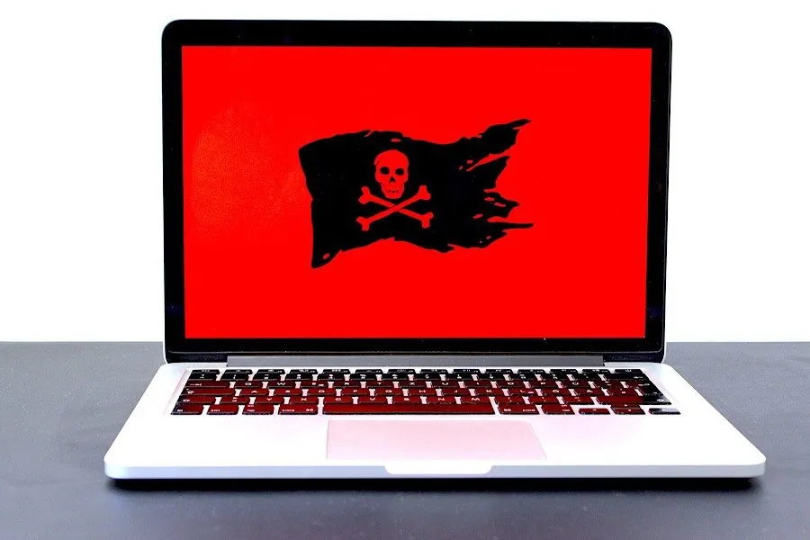 Virus verwijderen zonder antivirus Skull and Crossbones op laptop