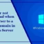 Servidor não operacional ao adicionar usuário a um domínio confiável no Windows Server