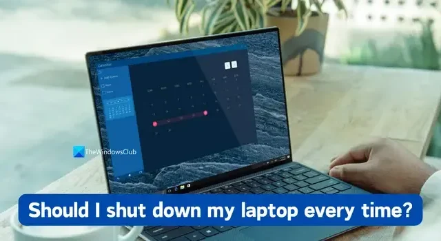 Devo desligar meu laptop todas as vezes?