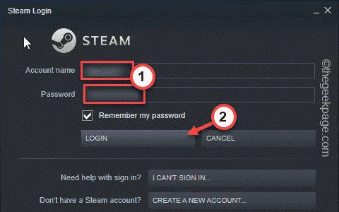 login no Steam em min