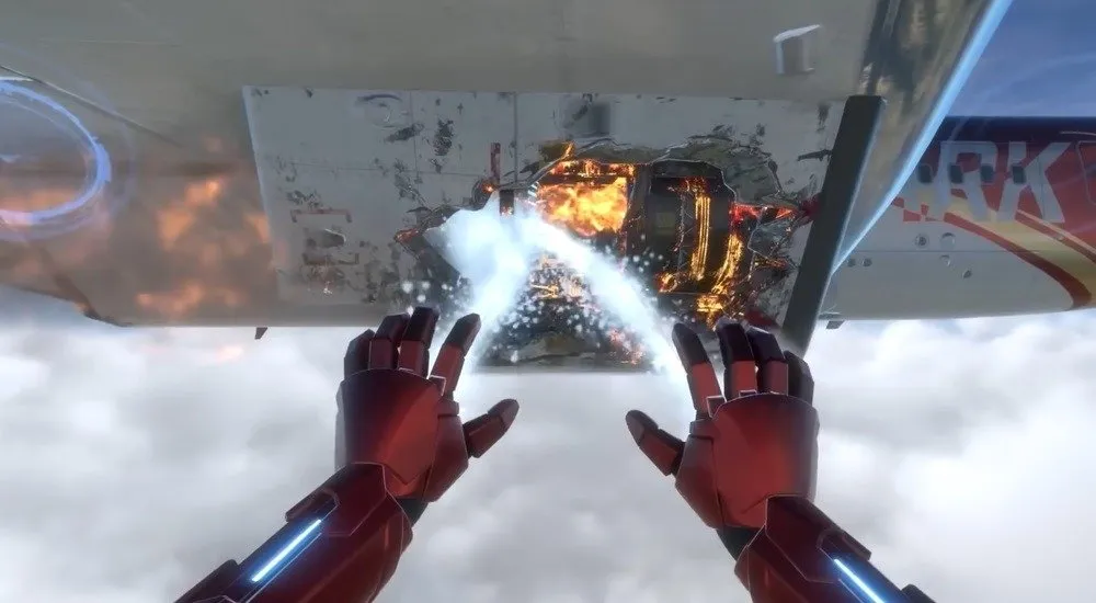 Volando como Iron Man en uno de los mejores juegos de realidad virtual para fanáticos de los superhéroes