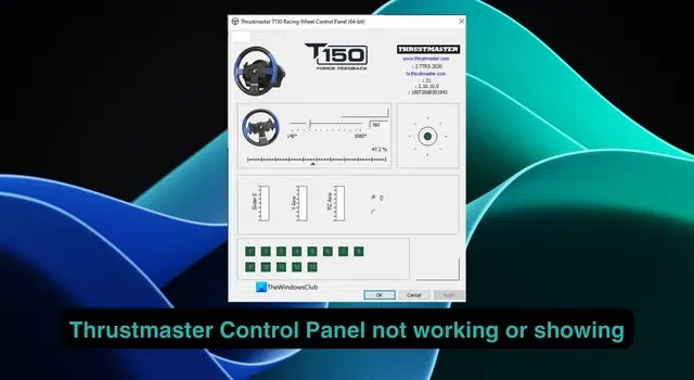 Thrustmaster-configuratiescherm werkt niet of toont [repareren]