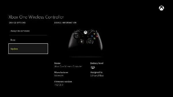 Atualizar o controle do Xbox