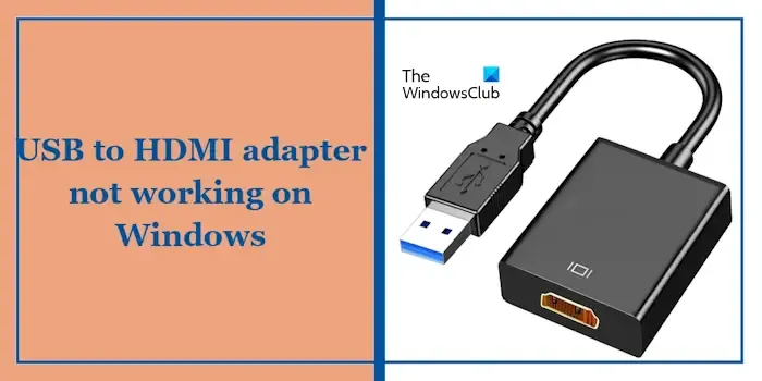 USB - HDMI アダプターが Windows で動作しない