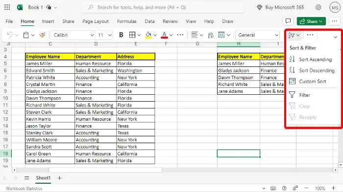 Função FILTER do Excel com vários critérios