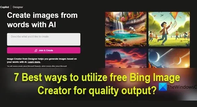 Hoe Bing Image Creator gratis te gebruiken
