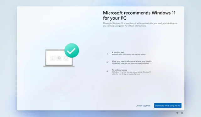 Microsoft、Windows 10 ユーザーにポップアップを更新して Windows 11 を入手する時期が来たことを再度通知